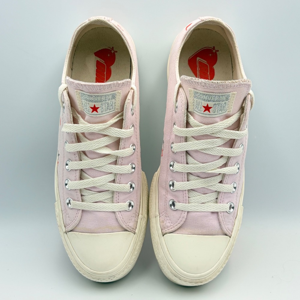 Converse Chuck Taylor All Star Lift Platform Pink Heart Lilac Fever Womens 8 - Picture 12 of 13